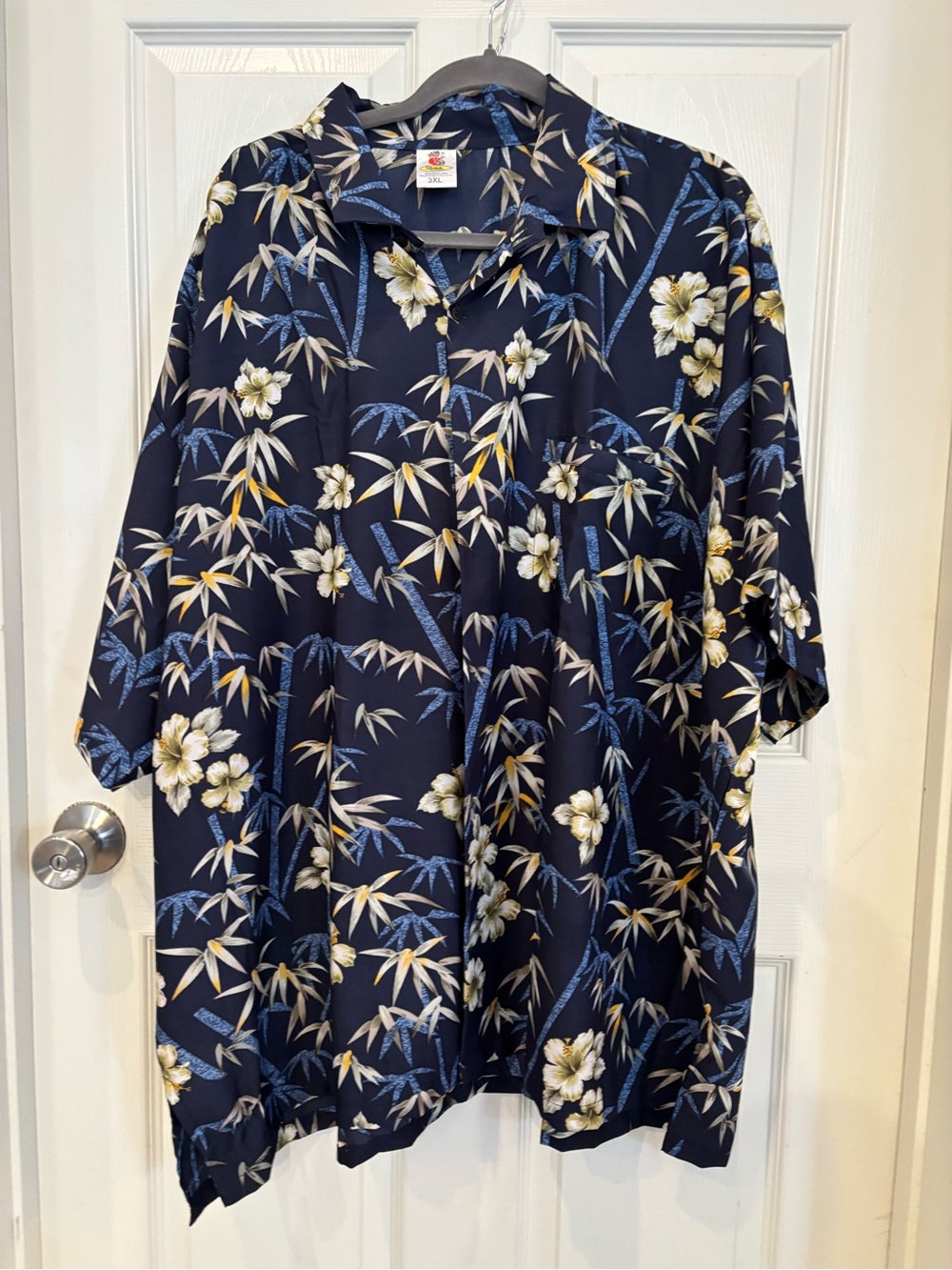 Navy Floral Hawaiian Shirt